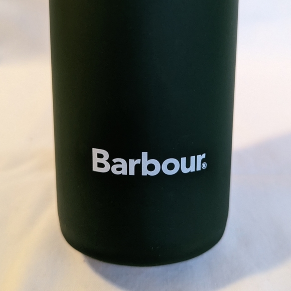 Barbour Glass Silicone Sleeve Cover Water Bottle Hunter Forest Green - Picture 3 of 16